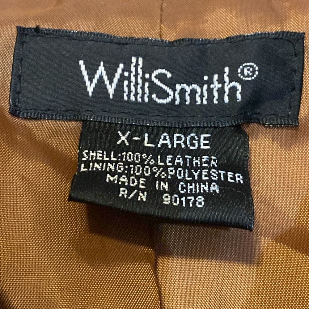 Vintage Willi Smith Leather Jacket W/Woven details Pattern Women's X-Large - Picture 3 of 8
